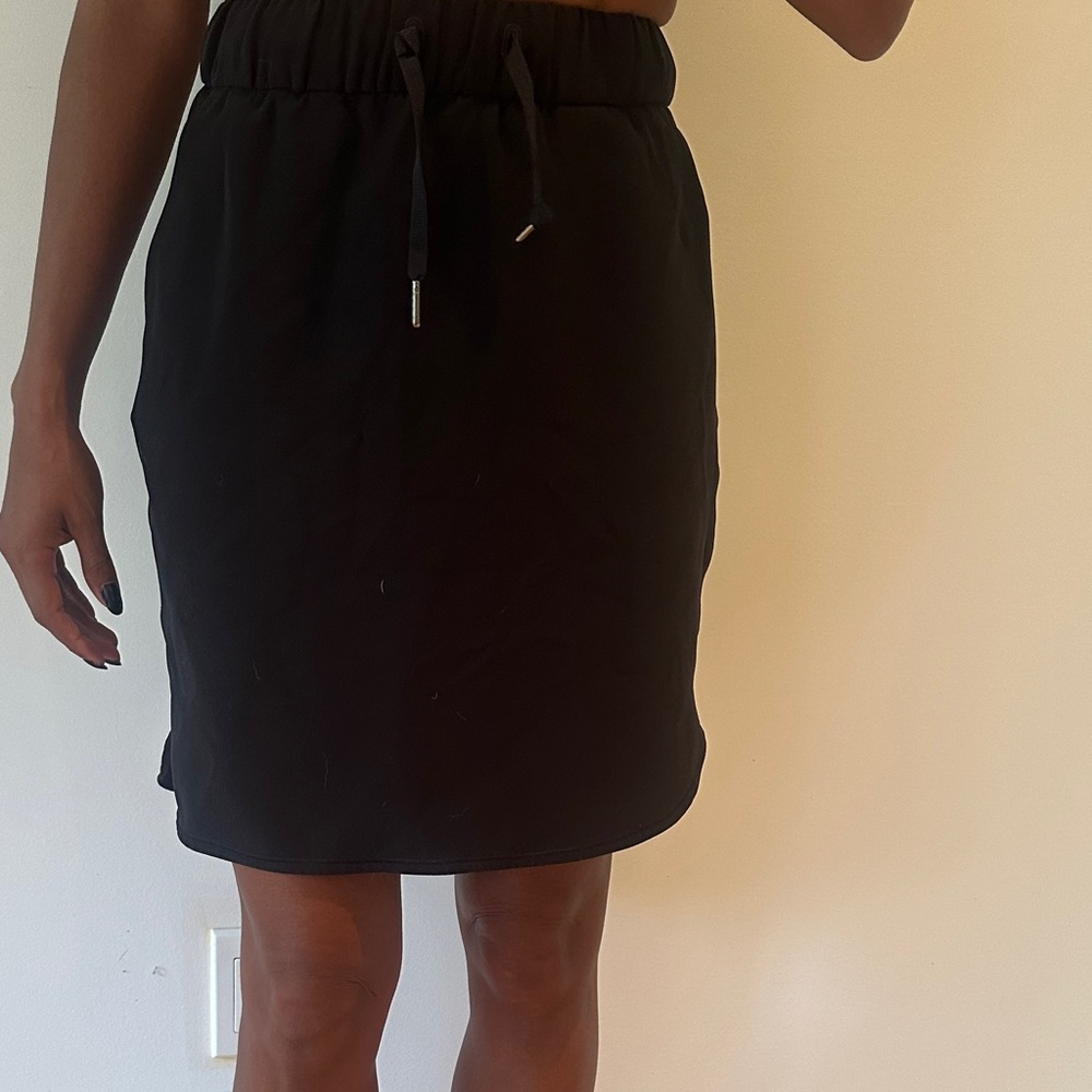 lululemon athletica Black Drawstring Mini Skirt